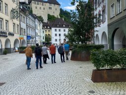 nach der Exkursion ging&#039;s noch durch die schöne Altstadt von Feldkirch in&#039;s Gasthaus Johanniterhof